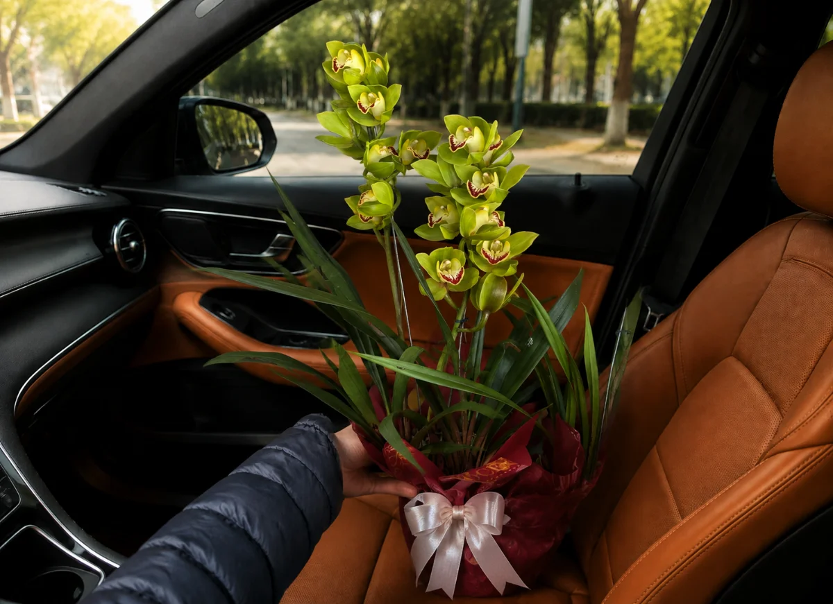 Orquídea Cymbidium Verde